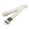 Yoga belt with a metal D-ring - Light gray
