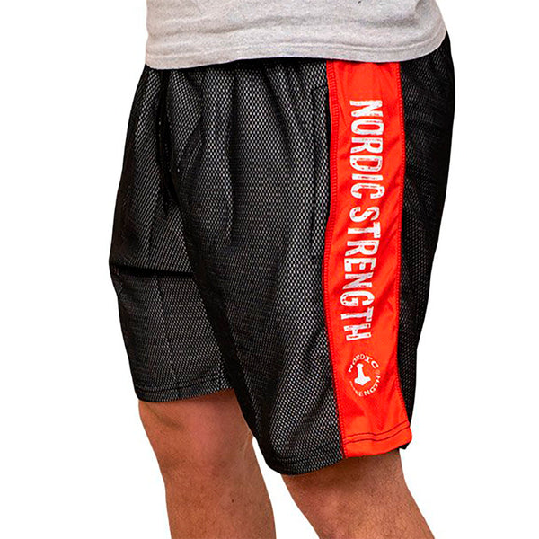 Performance shorts in mesh - Nordic Strength (Grey/Red) - Shapenation.com