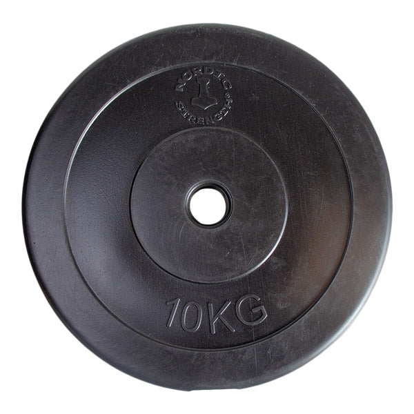 Weight plates in plastic &amp; cement (2 x1 0 kg)