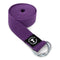 Yoga belt with a metal D-ring - Purple
